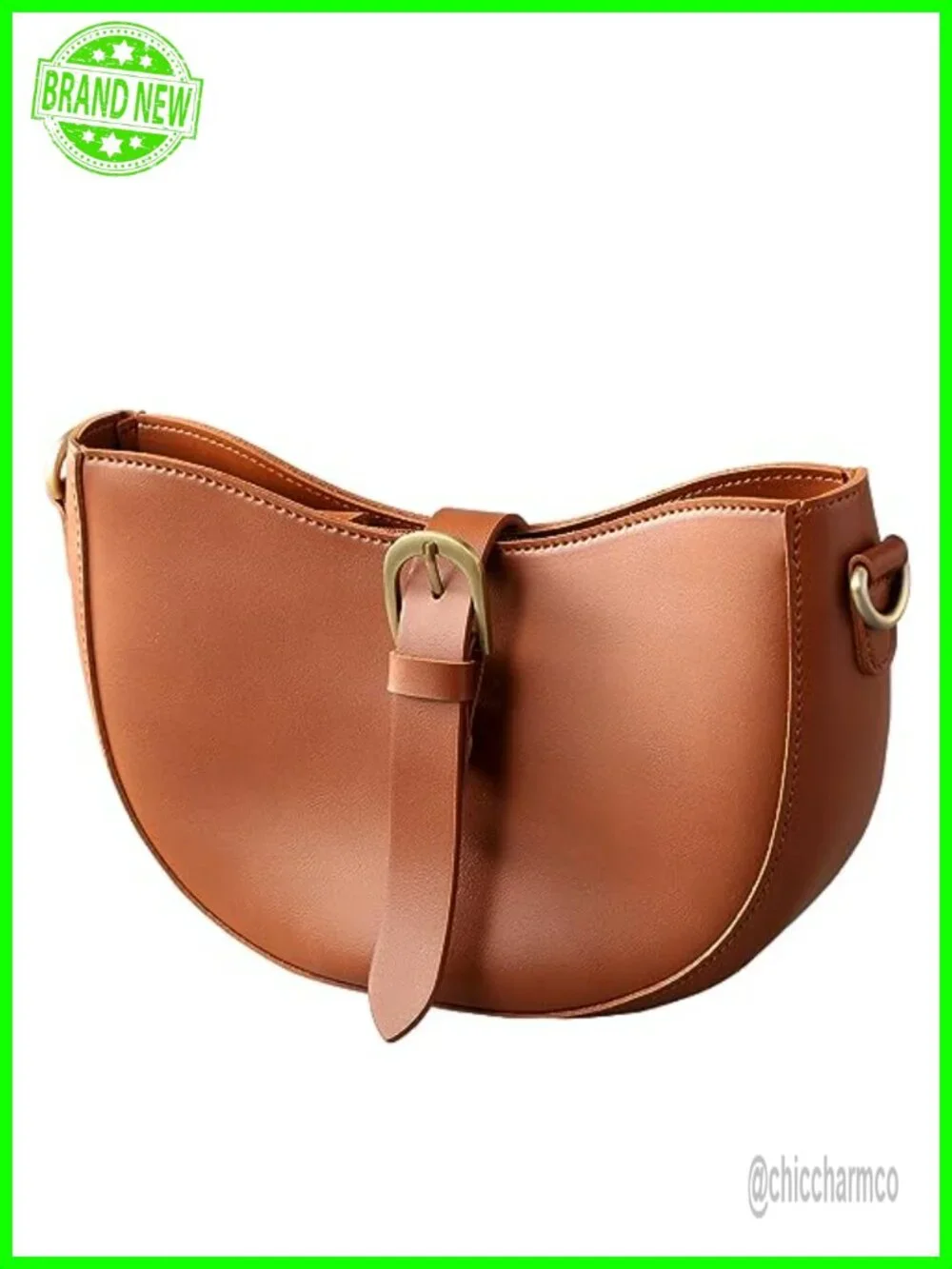 Vintage Vegan Leather Shoulder Crescent Bag Hobo Satchel with Zipper